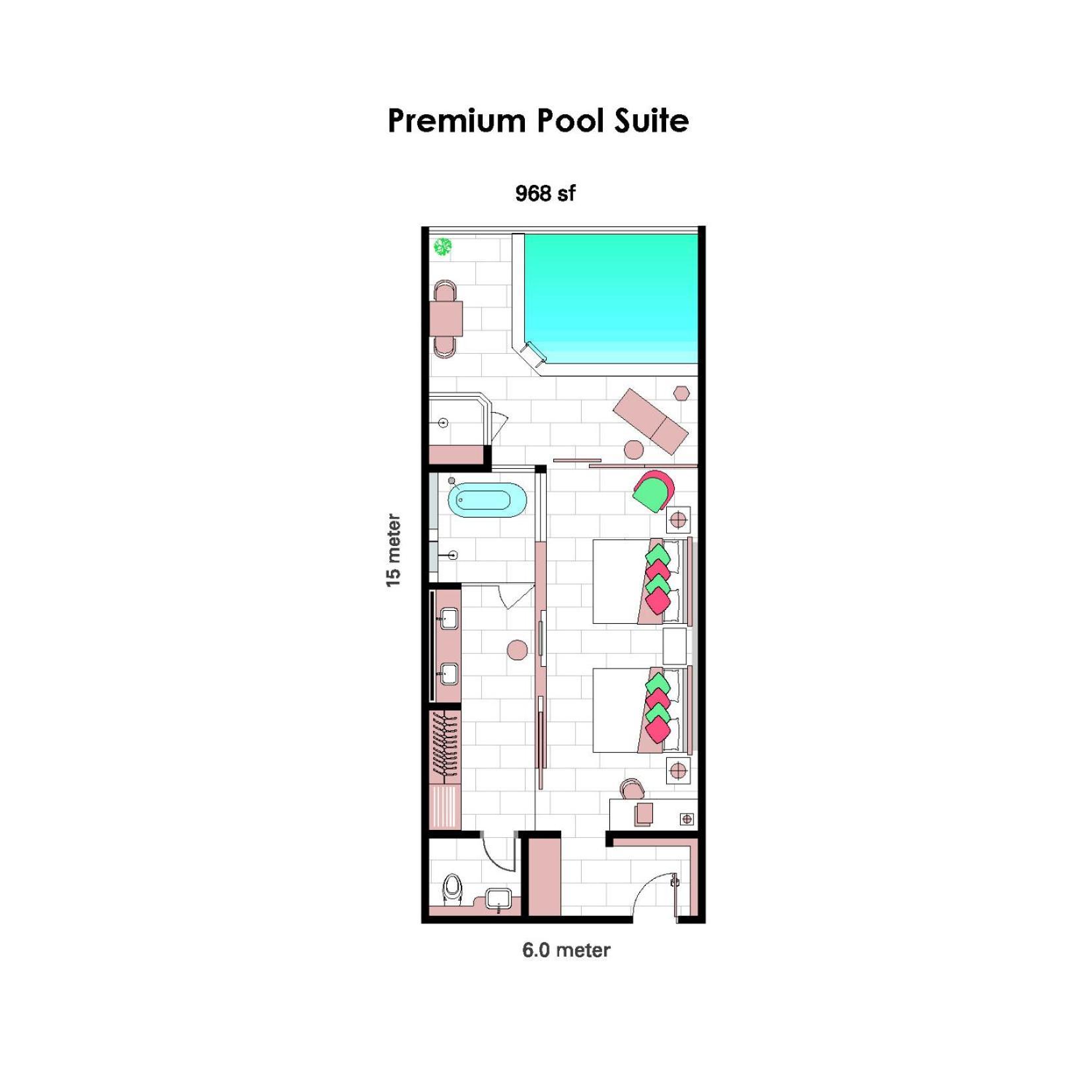 Lexis Suites Penang Bayan Lepas Exterior foto A floorplan of a typical hotel room